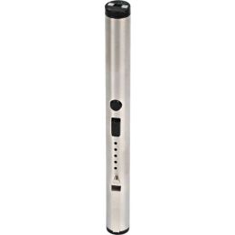 40,000,000 Volts Pen Stun Gun with battery meter and pocket clip Silver