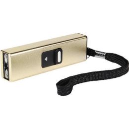 Slider 10 million volt stun gun flashlight 4.9 milliamps Gold