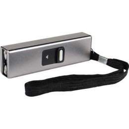 Slider 10 million volt stun gun flashlight 4.9 milliamps Silver