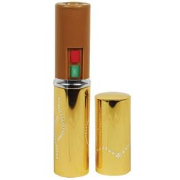 Stun Master 3,000,000 Volt Rechargeable Lipstick Stun Gun with Flashlight, gold