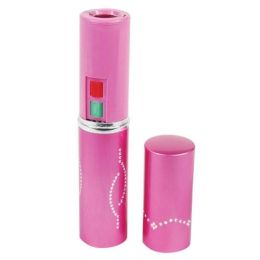 Stun Master 3,000,000 Volt Rechargeable Lipstick Stun Gun with Flashlight, pink